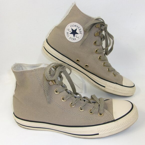Converse All Star Chuck Taylor High Tops Faux Fur‎ Women's Size 10 - Picture 1 of 6